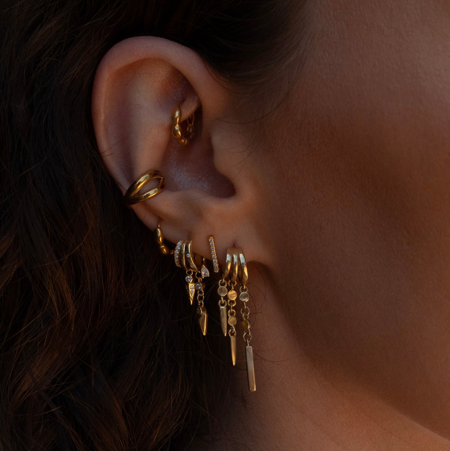Eclipse Arc Illusion Earrings