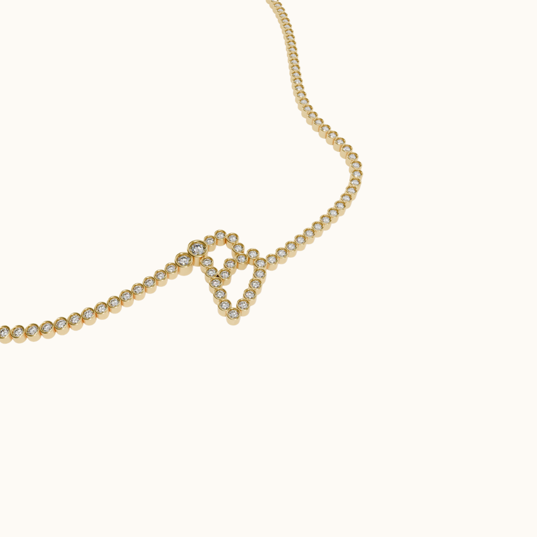Signature Pavé Initial Bracelet