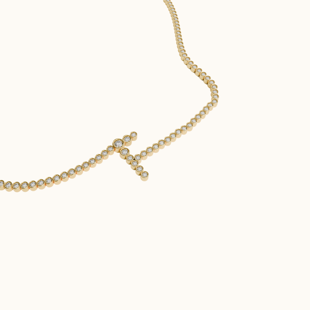 Signature Pavé Initial Bracelet