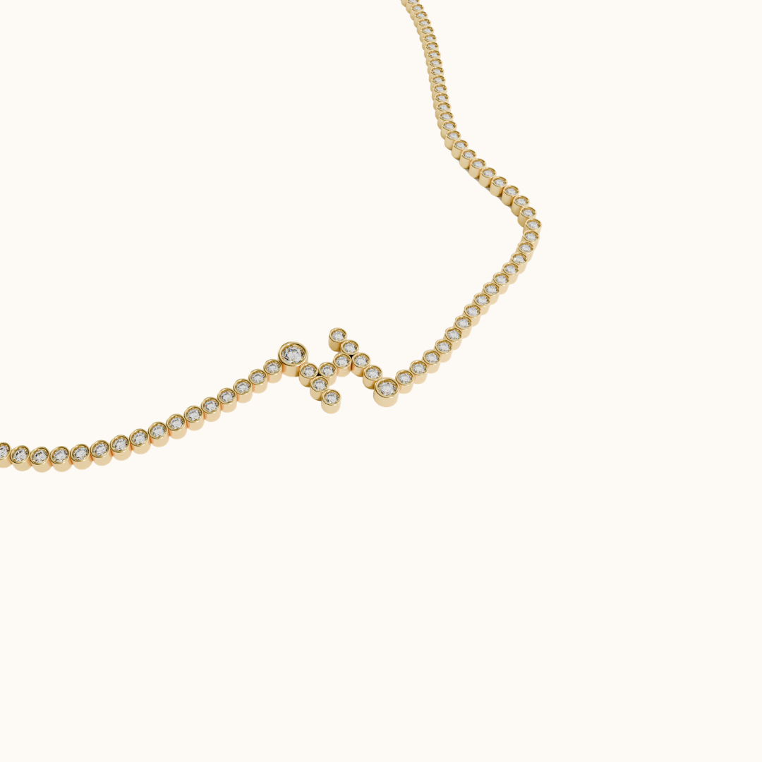 Signature Pavé Initial Bracelet