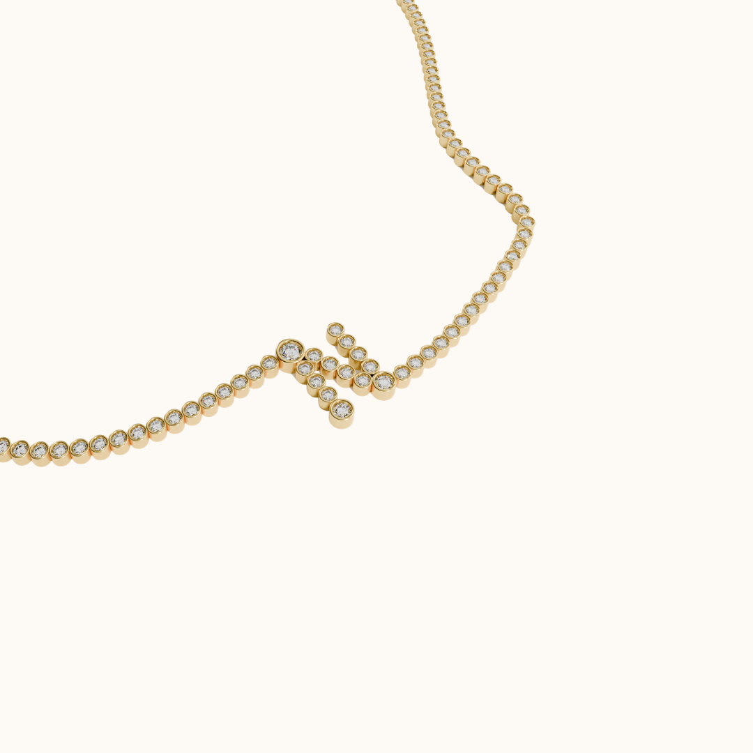 Signature Pavé Initial Bracelet