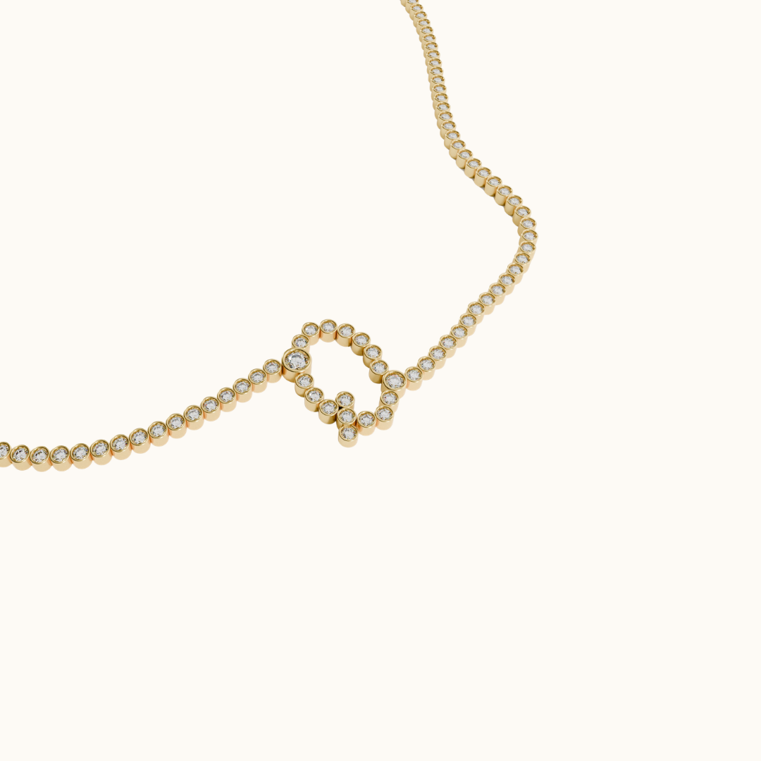 Signature Pavé Initial Bracelet