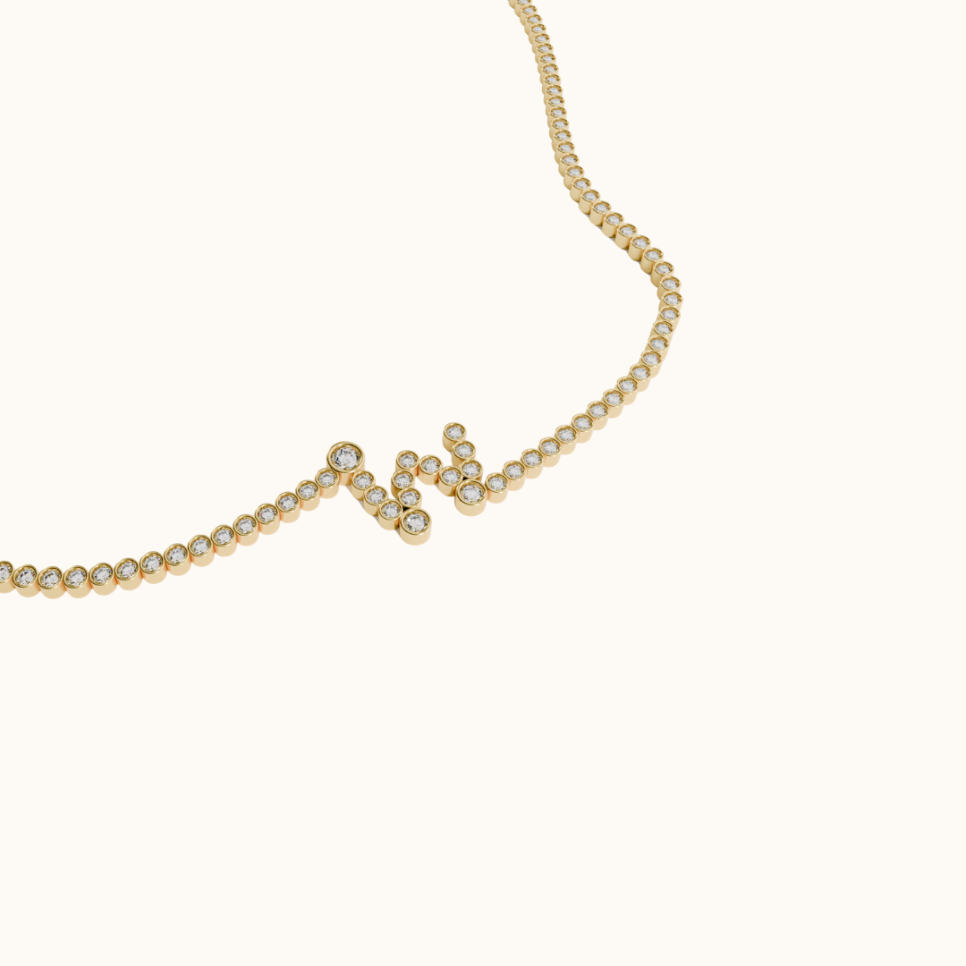 Signature Pavé Initial Bracelet