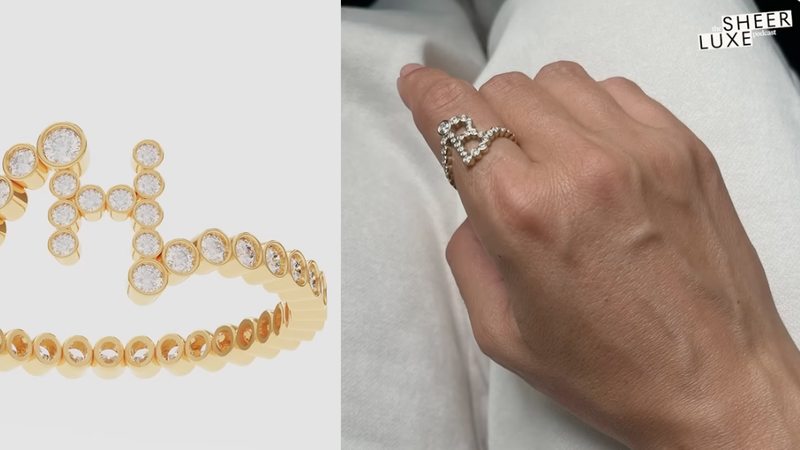 L'anello iniziale Pavé Signature sul podcast di SheerLuxe